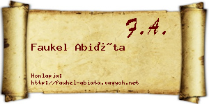 Faukel Abiáta névjegykártya